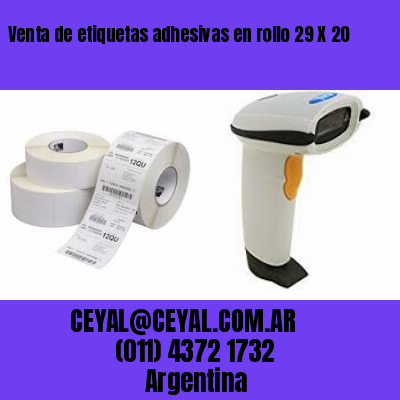 Venta de etiquetas adhesivas en rollo 29 X 20