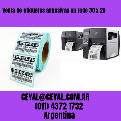 Venta de etiquetas adhesivas en rollo 30 x 20