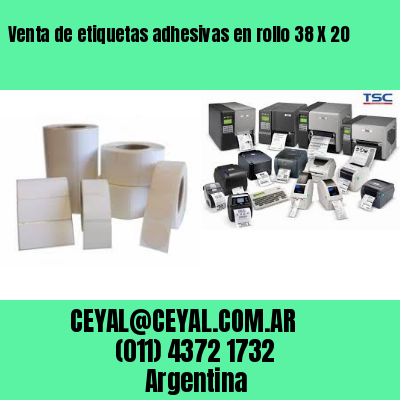 Venta de etiquetas adhesivas en rollo 38 X 20
