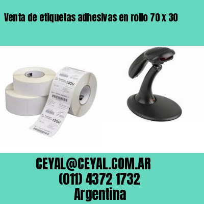 Venta de etiquetas adhesivas en rollo 70 x 30