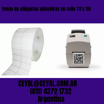 Venta de etiquetas adhesivas en rollo 70 x 50
