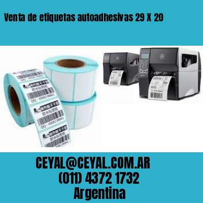Venta de etiquetas autoadhesivas 29 X 20