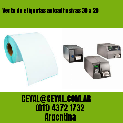 Venta de etiquetas autoadhesivas 30 x 20