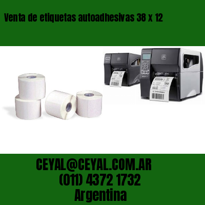 Venta de etiquetas autoadhesivas 38 x 12