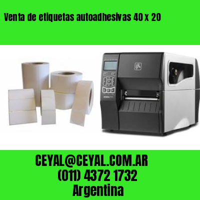 Venta de etiquetas autoadhesivas 40 x 20