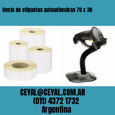 Venta de etiquetas autoadhesivas 70 x 30