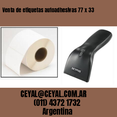 Venta de etiquetas autoadhesivas 77 x 33