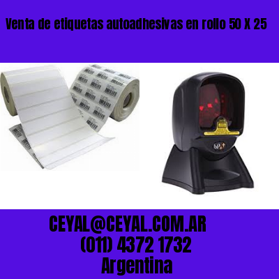 Venta de etiquetas autoadhesivas en rollo 50 X 25
