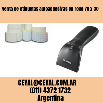 Venta de etiquetas autoadhesivas en rollo 70 x 30