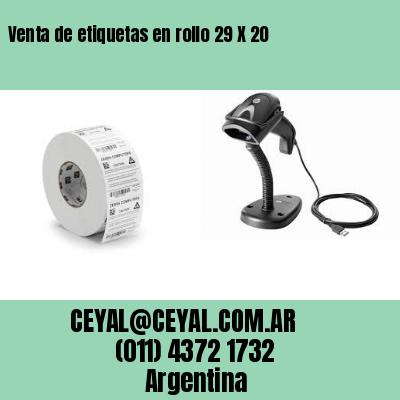 Venta de etiquetas en rollo 29 X 20