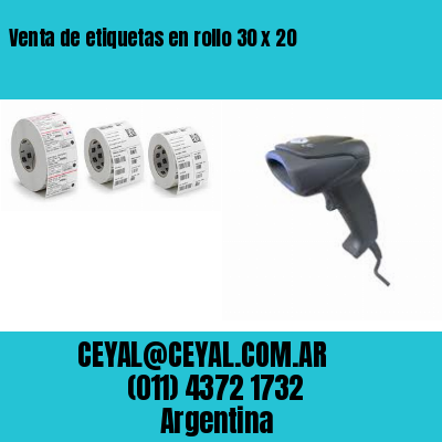 Venta de etiquetas en rollo 30 x 20