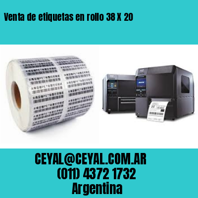 Venta de etiquetas en rollo 38 X 20