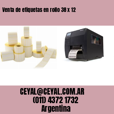 Venta de etiquetas en rollo 38 x 12