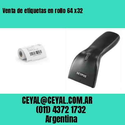 Venta de etiquetas en rollo 64 x32