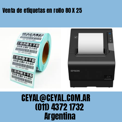 Venta de etiquetas en rollo 80 X 25