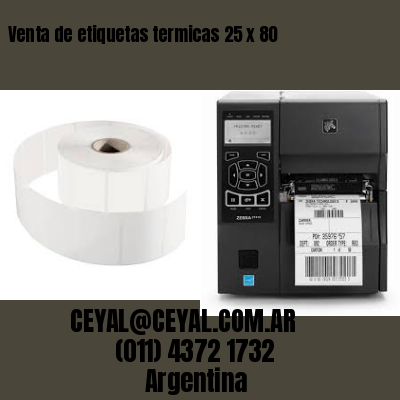 Venta de etiquetas termicas 25 x 80