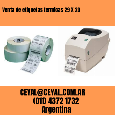 Venta de etiquetas termicas 29 X 20