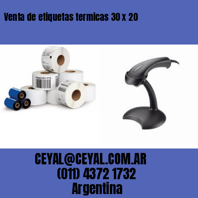 Venta de etiquetas termicas 30 x 20