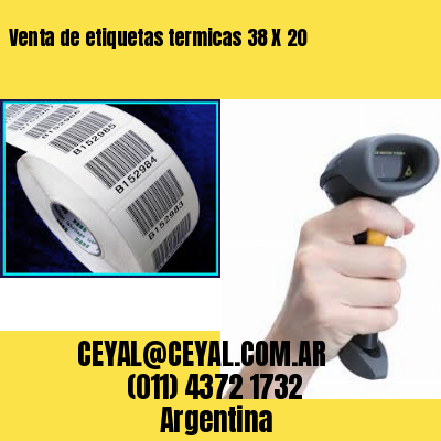 Venta de etiquetas termicas 38 X 20