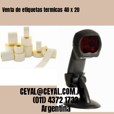 Venta de etiquetas termicas 40 x 20