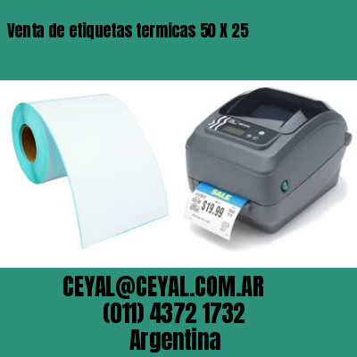Venta de etiquetas termicas 50 X 25