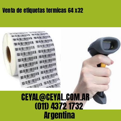 Venta de etiquetas termicas 64 x32