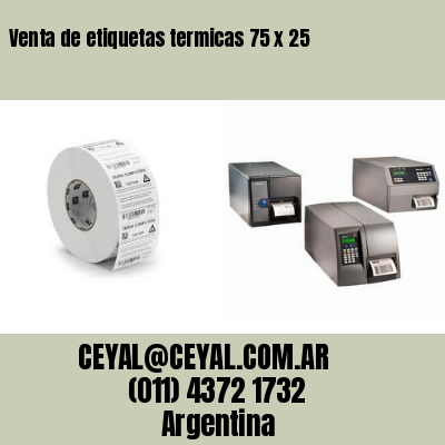 Venta de etiquetas termicas 75 x 25