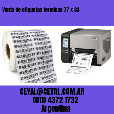 Venta de etiquetas termicas 77 x 33