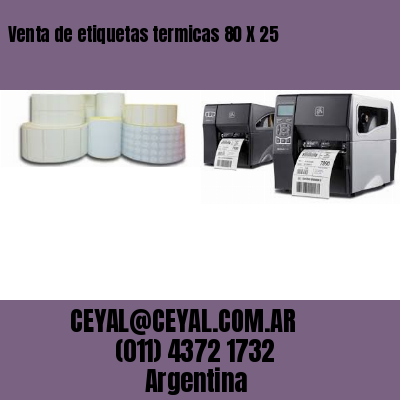Venta de etiquetas termicas 80 X 25