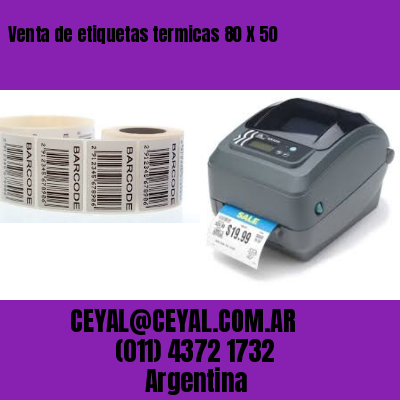 Venta de etiquetas termicas 80 X 50