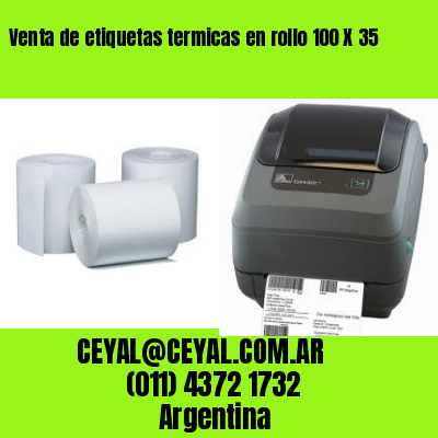 Venta de etiquetas termicas en rollo 100 X 35