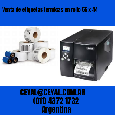 Venta de etiquetas termicas en rollo 55 x 44