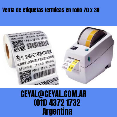 Venta de etiquetas termicas en rollo 70 x 30