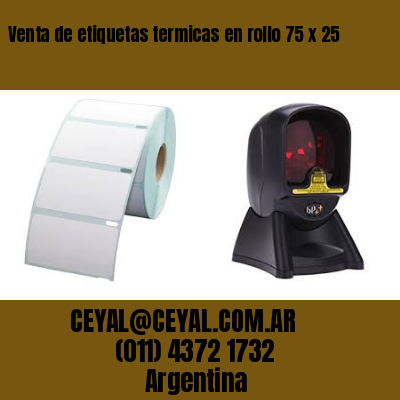 Venta de etiquetas termicas en rollo 75 x 25