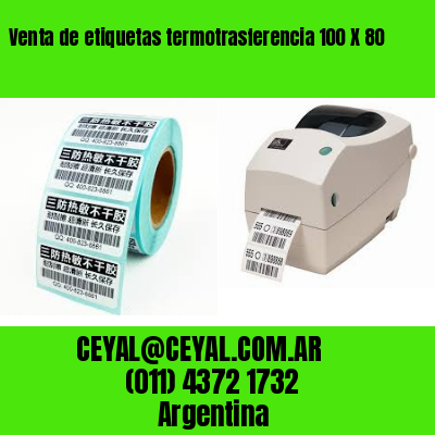 Venta de etiquetas termotrasferencia 100 X 80