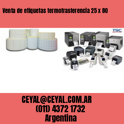 Venta de etiquetas termotrasferencia 25 x 80