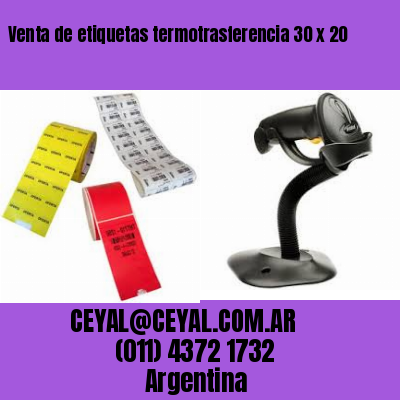 Venta de etiquetas termotrasferencia 30 x 20