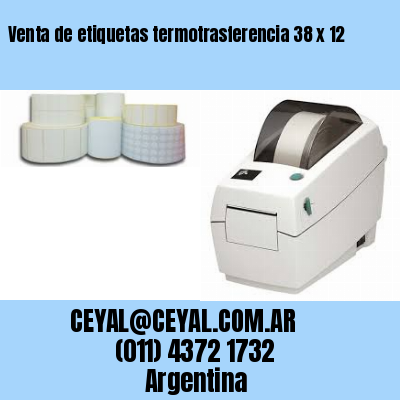 Venta de etiquetas termotrasferencia 38 x 12