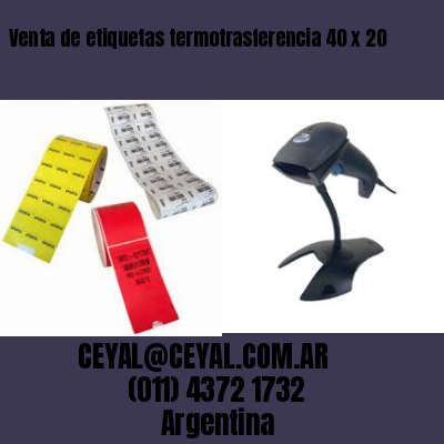 Venta de etiquetas termotrasferencia 40 x 20