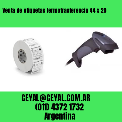 Venta de etiquetas termotrasferencia 44 x 20