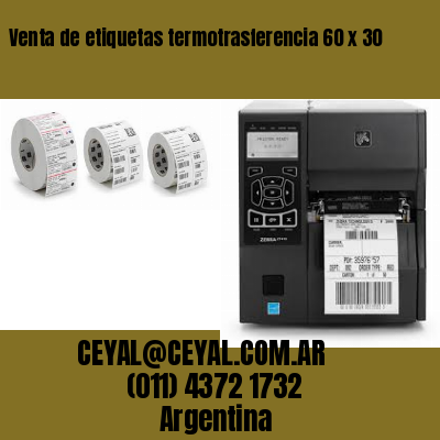 Venta de etiquetas termotrasferencia 60 x 30