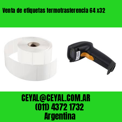Venta de etiquetas termotrasferencia 64 x32
