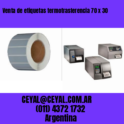 Venta de etiquetas termotrasferencia 70 x 30