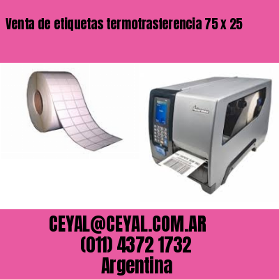 Venta de etiquetas termotrasferencia 75 x 25