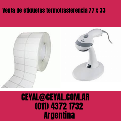 Venta de etiquetas termotrasferencia 77 x 33