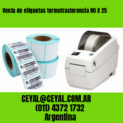 Venta de etiquetas termotrasferencia 80 X 25