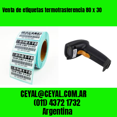 Venta de etiquetas termotrasferencia 80 x 30