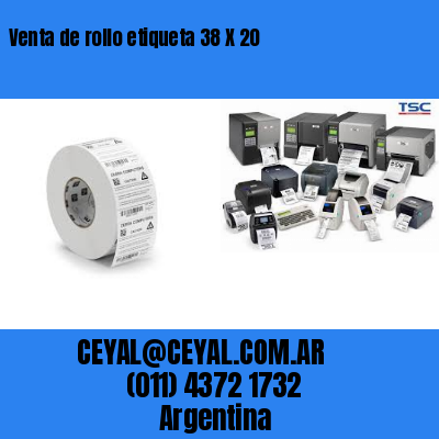 Venta de rollo etiqueta 38 X 20