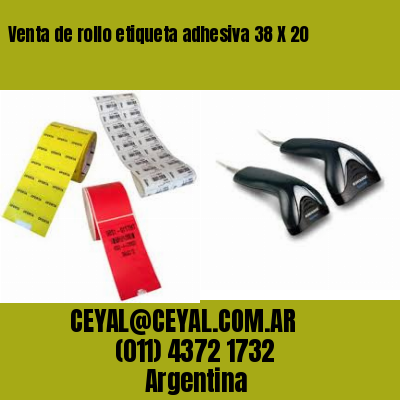 Venta de rollo etiqueta adhesiva 38 X 20