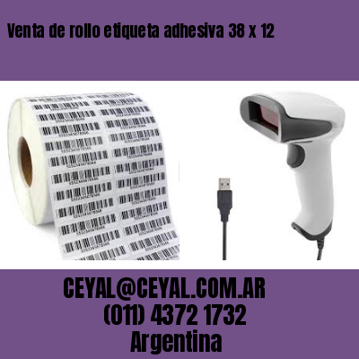 Venta de rollo etiqueta adhesiva 38 x 12